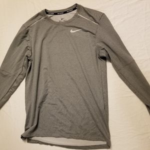 Nike DRI-FIT long sleeve athletic shirt grey small